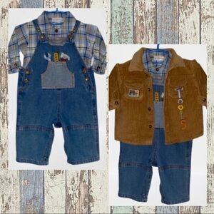 b.t. kids Baby Boys Denim Overall Outfit